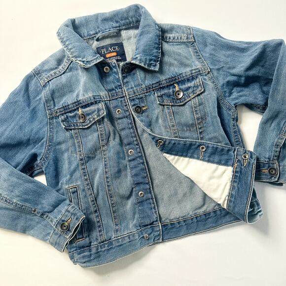 The Children's Place Button Up Jean Jacket Sz S/P 5-6y - Picture 1 of 6